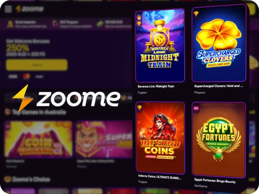 Zoome Casino available games