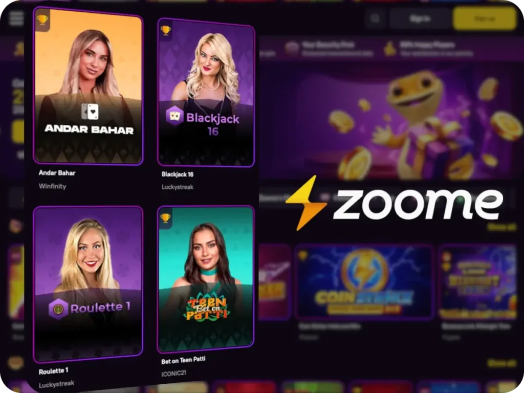Zoome Casino Live Games